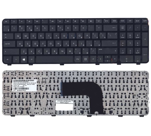 Клавиатура HP Pavilion DV6-7000 (RU) черная, с черной рамкой [10155]