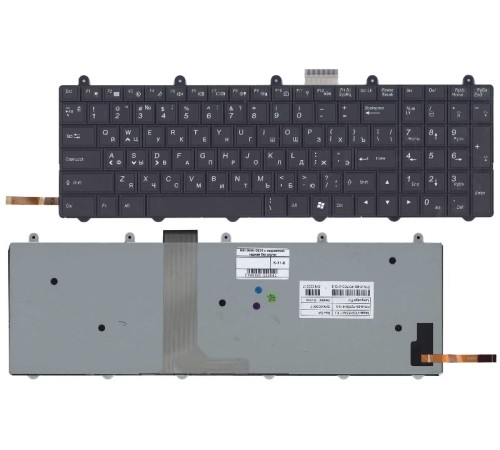Клавиатура для ноутбука MSI GE60 GE70 с подсветкой черная без рамки
