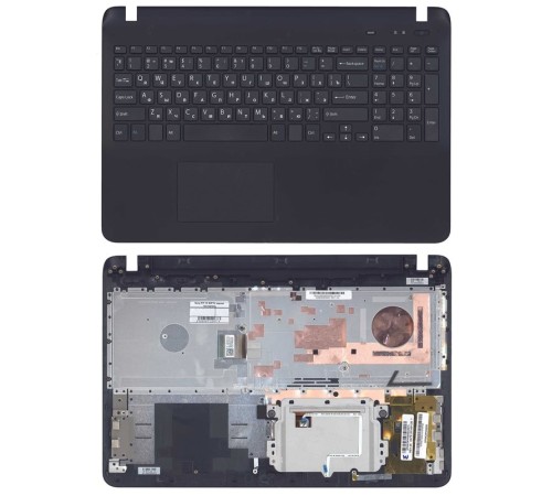 Клавиатура для ноутбука Sony FIT 15 SVF15 черная топ-панель