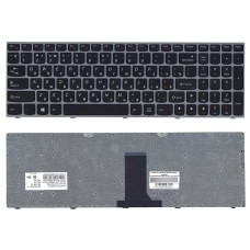 Клавиатура для ноутбука LENOVO B5400 M5400, черная, серая рамка, RU [10148]