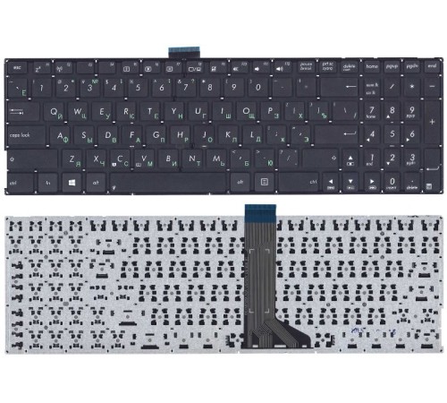 Клавиатура для ноутбука Asus X553, X553M, X553S, X553SA, A555L, F555L, K555L, R554L черная (плоский ENTER)