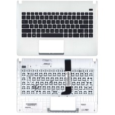 Клавиатура для ноутбука Asus X401U белая топ-панель