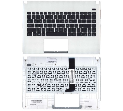 Клавиатура для ноутбука Asus X401U белая топ-панель