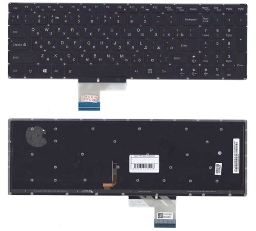 Клавиатура для ноутбука Lenovo Y50-70 черная с подсветкой