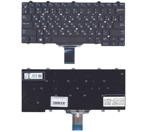 Клавиатура для ноутбука Dell e5250 e7250 черная без подсветки