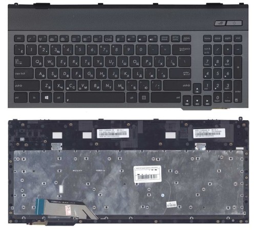 Клавиатура для ноутбука ASUS G55 g55v g55vw g57 g57v g57vw черная с рамкой и подсветкой