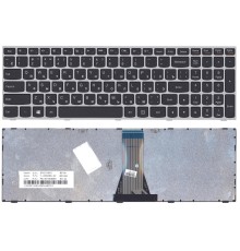 Клавиатура для ноутбука Lenovo B50-30 B50-70 G50-30 G50-70 Z50-70 Z50-75 (RU) с серой рамкой [10167]