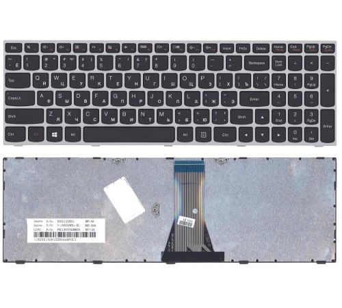 Клавиатура для ноутбука Lenovo B50-30 B50-70 G50-30 G50-70 Z50-70 Z50-75 (RU) с серой рамкой