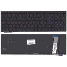 Клавиатура для ноутбука Asus G771 (N551) с подсветкой черная без рамки
