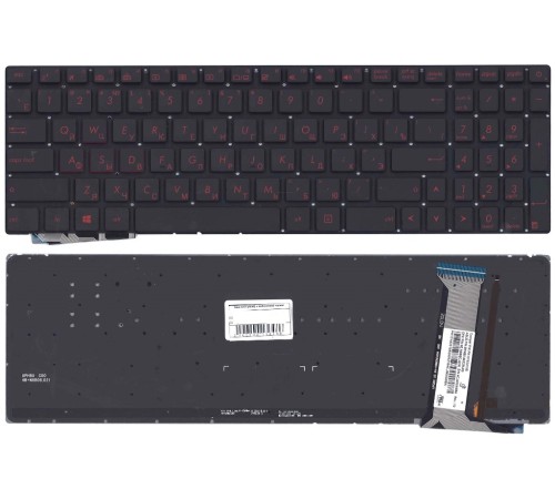 Клавиатура для ноутбука Asus G771 (N551) с подсветкой черная без рамки