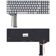 Клавиатура для ноутбука Asus N551 серая с подсветкой [5848]