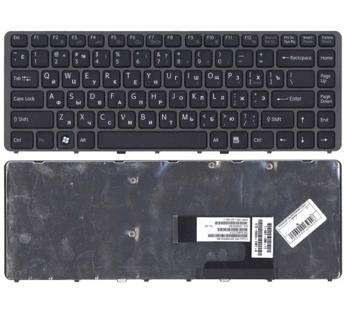 Клавиатура для ноутбука Sony Vaio VGN-NW черная с рамкой