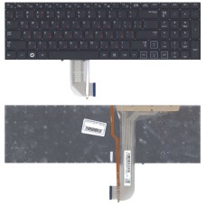 Клавиатура для ноутбука Samsung RF710 RF711 черная с подсветкой