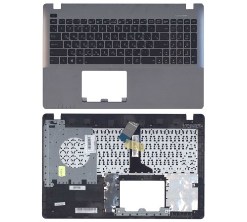 Клавиатура для ноутбука Asus X550 топ-панель черно-серебристая