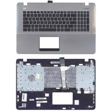 Клавиатура для ноутбука Asus X751 топ-панель черно-серебристый