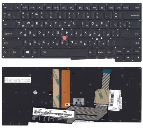 Клавиатура для ноутбука Lenovo ThinkPad S3-S431 S3-S440 черная с подсветкой