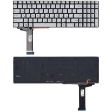 Клавиатура для ноутбука ASUS N551 N751 N552 серебристая