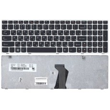 Клавиатура для ноутбука Lenovo Ideapad G580 G585 Z580 Z585 Z780 G780 черная с белой рамкой
