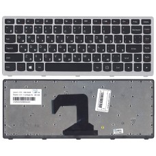 Клавиатура для ноутбука Lenovo S300 S400 S405 черная c серой рамкой