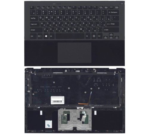 Клавиатура для ноутбука Sony SVP13 черная топ-панель