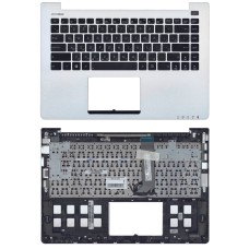 Клавиатура для ноутбука ASUS VivoBook S400CA S451 S401 черная топ-панель серебристая