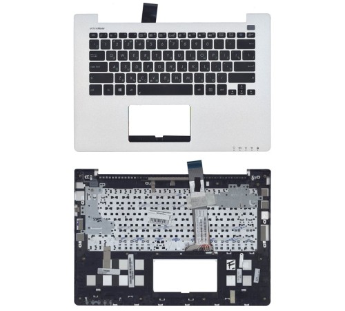 Клавиатура для ноутбука ASUS VivoBook S300LA топ-панель серебристая