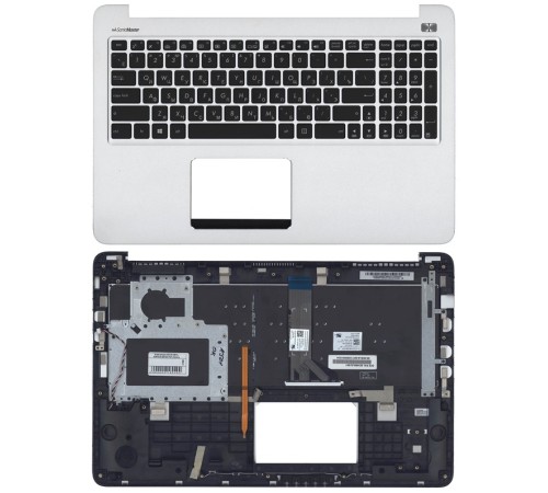 Клавиатура для ноутбука ASUS K501L, K501LB, K501LX, K501U, K501UX, K501UW, K501UB черная топ-панель