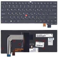 Клавиатура для ноутбука Lenovo Thinkpad T460S черная с подсветкой