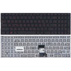 Клавиатура для ноутбука Asus N541 черная с красными кнопками