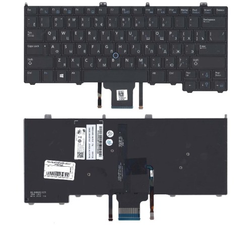 Клавиатура для ноутбука Dell Latitude e7440 e7420 черная с подсветкой