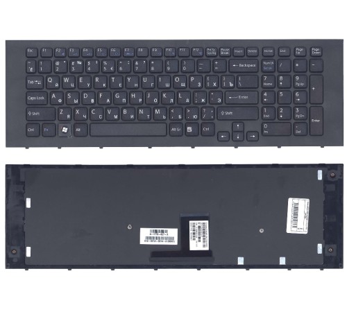 Клавиатура для ноутбука Sony Vaio VPC-EC черная с рамкой