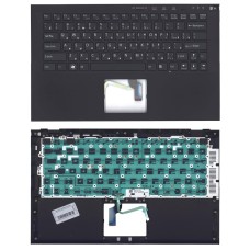 Клавиатура для ноутбука Sony svz13 черная топ-панель