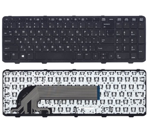Клавиатура для ноутбука HP ProBook 450 G1, 470 G1 черная с рамкой