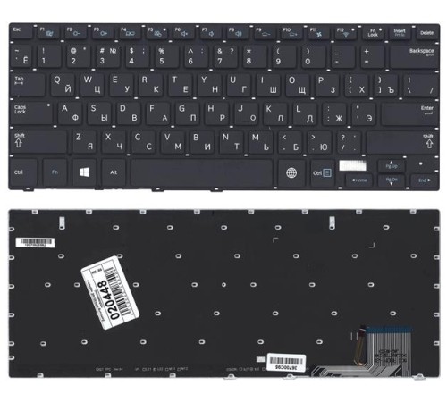 Клавиатура для ноутбука Samsung NP730U3E NP740U3E черная с подсветкой
