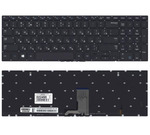 Клавиатура для ноутбука Samsung NP670Z5E-X01 черная с подсветкой