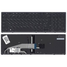 Клавиатура для ноутбука HP ProBook 470 G3 черная с подсветкой с указателем