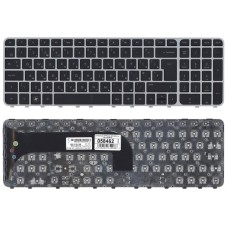 Клавиатура для ноутбука HP Pavilion M6-1000 Envy M6-1100 M6-1200 черная с серой рамкой