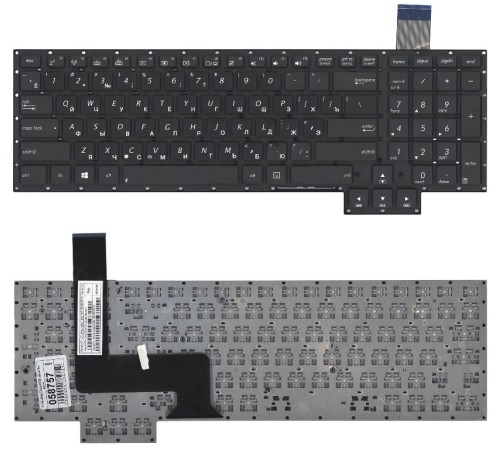 Клавиатура для ноутбука Asus G750 G750JX G750JW черная без рамки