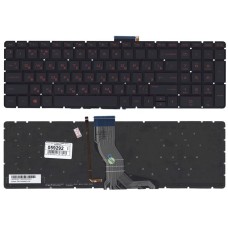 Клавиатура для ноутбука HP Omen 17-W000 черная с красной подсветкой