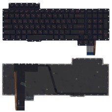 Клавиатура для ноутбука Asus ROG G752 черная без рамки, красная подсветка