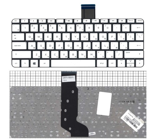 Клавиатура для ноутбука HP Stream X360 11-p белая без рамки