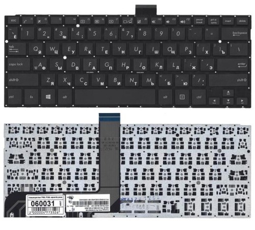 Клавиатура для ноутбука Asus TP300, TP300L черная без рамки