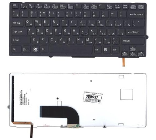 Клавиатура для ноутбука Sony Vaio VPC-SD VPC-SB черная с подсветкой 