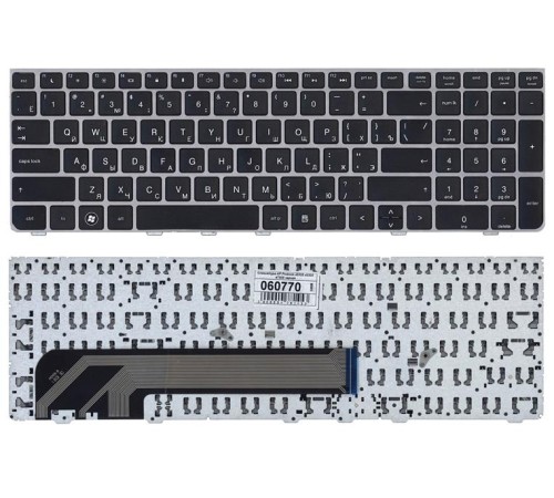 Клавиатура для ноутбука HP Probook 4535S 4530S 4730S черная c серой рамкой