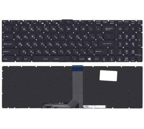 Клавиатура для ноутбука MSI GT72 GS60 GS70 GP62 GE70 GL72 GE72 черная с 7-цветной подсветкой