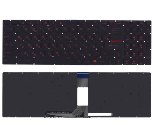 Клавиатура для ноутбука MSI GT72 GS60 GS70 GP62 GE70 GL72 GE72 черная красной с подсветкой