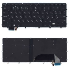 Клавиатура для ноутбука Dell XPS 15 9550 черная с подсветкой