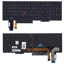 Клавиатура для ноутбука Lenovo IBM Thinkpad E580 черная с подсветкой