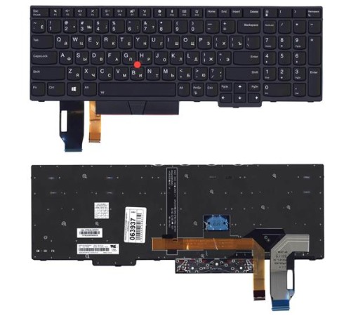 Клавиатура для ноутбука Lenovo IBM Thinkpad E580 черная с подсветкой