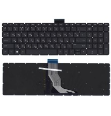 Клавиатура для ноутбука HP Pavilion 15-BS, 15-BW, 15-RA, 17-AK, 250 G6, 255 G6, 256 G6, 258 G6 черная с белой подсветкой, без рамки [12630]
